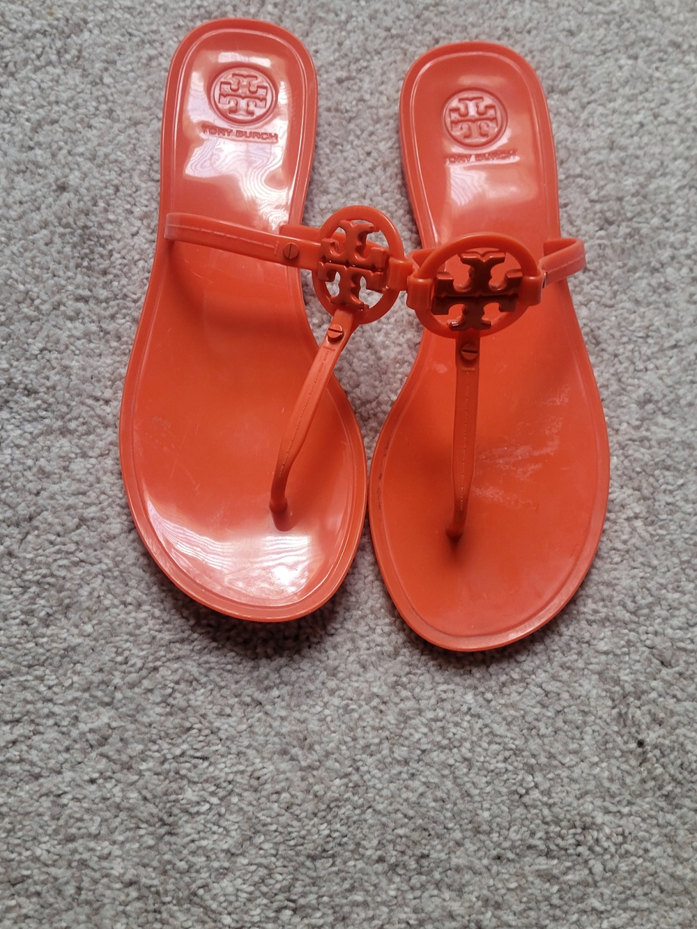 Tory Burch Coral Miller Jelly Thong Sandals